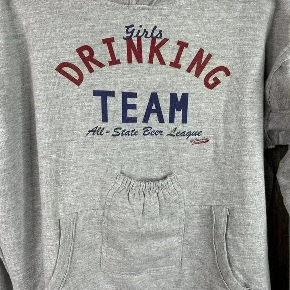 Brew City Sweatshirt Womens Medium Beer Pocket Girls Drinking Team Hoodie - Picture 4 of 7